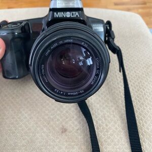 Minolta 35mm camera, Maxxium 5000i with a sigma autofocus lens.